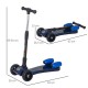 Reiten Kids 3-Wheel Kick Scooter with Lights, Music & Water Spray - Blue