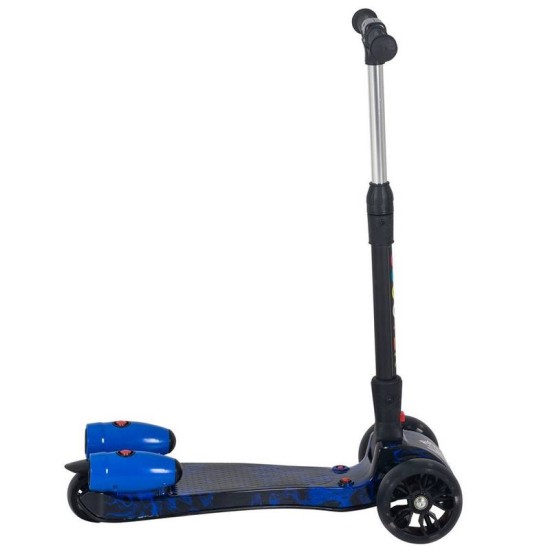 Reiten Kids 3-Wheel Kick Scooter with Lights, Music & Water Spray - Blue